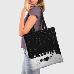 Сумка-шопер Skillet rock music band, цвет: 3D-принт — фото 2