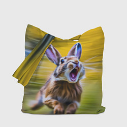 Сумка-шопер Крик бегущего зайца, цвет: 3D-принт