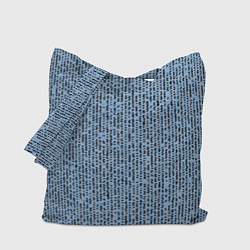 Сумка-шоппер Голубой с чёрным мелкая мозаика