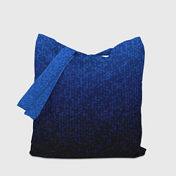 Сумка-шоппер Градиент мелкая мозаика сине-чёрный