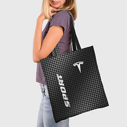 Сумка-шопер Tesla sport carbon, цвет: 3D-принт — фото 2