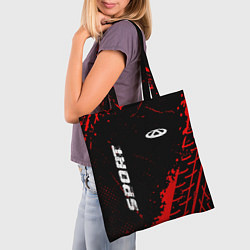 Сумка-шопер Chery red sport tires, цвет: 3D-принт — фото 2