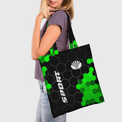 Сумка-шопер Daewoo green sport hexagon, цвет: 3D-принт — фото 2