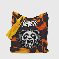 Сумка-шоппер Slayer рок панда и огонь