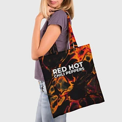 Сумка-шопер Red Hot Chili Peppers red lava, цвет: 3D-принт — фото 2