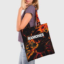 Сумка-шопер Ramones red lava, цвет: 3D-принт — фото 2