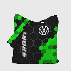Сумка-шопер Volkswagen green sport hexagon, цвет: 3D-принт