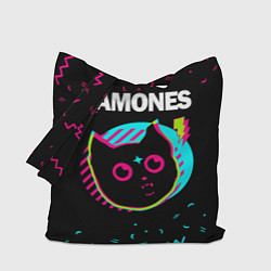 Сумка-шопер Ramones - rock star cat, цвет: 3D-принт