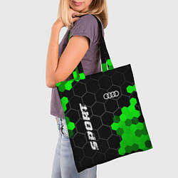 Сумка-шопер Audi green sport hexagon, цвет: 3D-принт — фото 2
