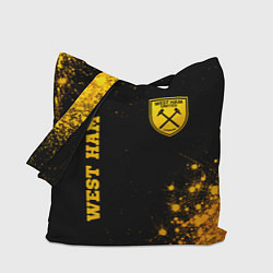 Сумка-шопер West Ham - gold gradient вертикально, цвет: 3D-принт