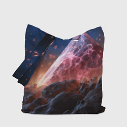 Сумка-шопер Абстрактная пирамида космическая, цвет: 3D-принт