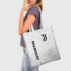 Сумка-шопер Juventus sport на светлом фоне вертикально, цвет: 3D-принт — фото 2