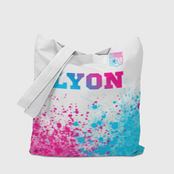 Сумка-шоппер Lyon neon gradient style посередине