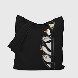 Сумка-шопер Пингвины на фонарном столбе, цвет: 3D-принт