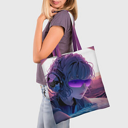 Сумка-шопер Honkai Star Rail Silver Wolf, цвет: 3D-принт — фото 2