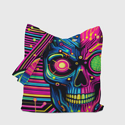 Сумка-шопер Pop art skull - ai art, цвет: 3D-принт