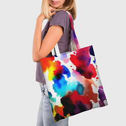 Сумка-шопер Абстрактная акварельная композиция, цвет: 3D-принт — фото 2