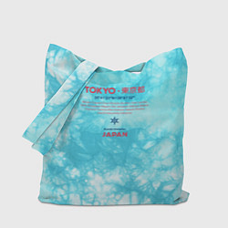 Сумка-шопер Tokyo: tie-dye azure, цвет: 3D-принт