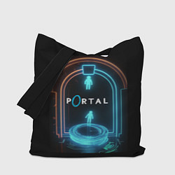 Сумка-шоппер Portal neon style logo