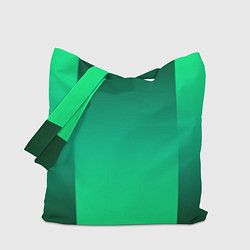 Сумка-шопер Яркий зеленый градиентный комбинированный фон, цвет: 3D-принт