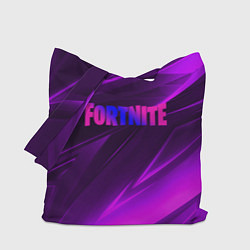 Сумка-шопер Fortnite neon stripes angles logo, цвет: 3D-принт