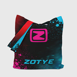 Сумка-шоппер Zotye - neon gradient по-центру