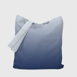 Сумка-шопер Бело синий градиент, цвет: 3D-принт