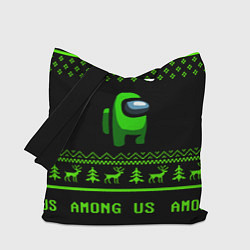 Сумка-шоппер Among us зелёный