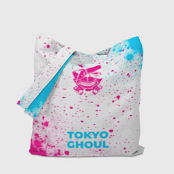 Сумка-шопер Tokyo Ghoul neon gradient style по-центру, цвет: 3D-принт