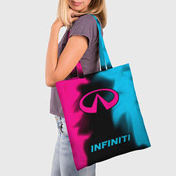 Сумка-шопер Infiniti - neon gradient по-центру, цвет: 3D-принт — фото 2