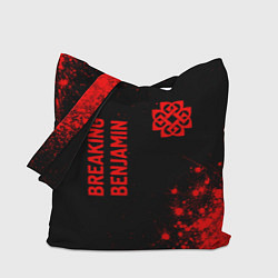 Сумка-шоппер Breaking Benjamin - red gradient вертикально