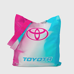 Сумка-шоппер Toyota neon gradient style по-центру