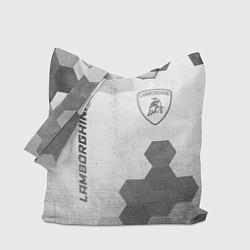 Сумка-шопер Lamborghini - white gradient вертикально, цвет: 3D-принт