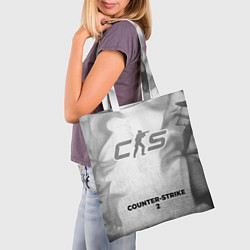 Сумка-шопер Counter-Strike 2 - white gradient по-центру, цвет: 3D-принт — фото 2