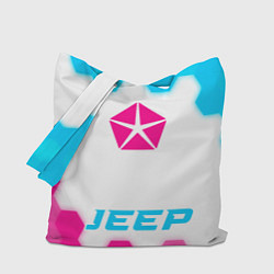 Сумка-шопер Jeep neon gradient style по-центру, цвет: 3D-принт