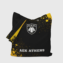 Сумка-шопер AEK Athens - gold gradient по-центру, цвет: 3D-принт