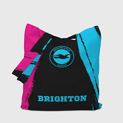 Сумка-шоппер Brighton - neon gradient по-центру