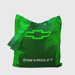 Сумка-шопер Chevrolet - green gradient по-центру, цвет: 3D-принт