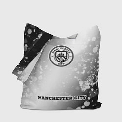 Сумка-шоппер Manchester City sport на светлом фоне по-центру