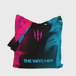 Сумка-шоппер The Witcher - neon gradient по-центру