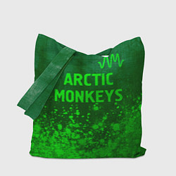 Сумка-шоппер Arctic Monkeys - green gradient посередине