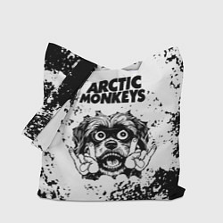 Сумка-шопер Arctic Monkeys - рок пес, цвет: 3D-принт