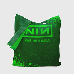 Сумка-шопер Nine Inch Nails - green gradient, цвет: 3D-принт