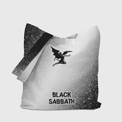 Сумка-шоппер Black Sabbath glitch на светлом фоне по-центру