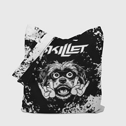 Сумка-шопер Skillet рок пес, цвет: 3D-принт