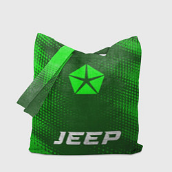 Сумка-шоппер Jeep - green gradient по-центру