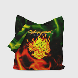 Сумка-шопер Cyberpunk 2077 fere steel, цвет: 3D-принт