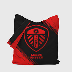 Сумка-шопер Leeds United - red gradient, цвет: 3D-принт