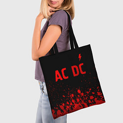 Сумка-шопер AC DC - red gradient посередине, цвет: 3D-принт — фото 2