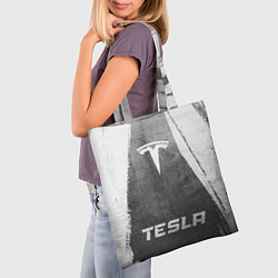 Сумка-шопер Tesla - grey gradient по-центру, цвет: 3D-принт — фото 2